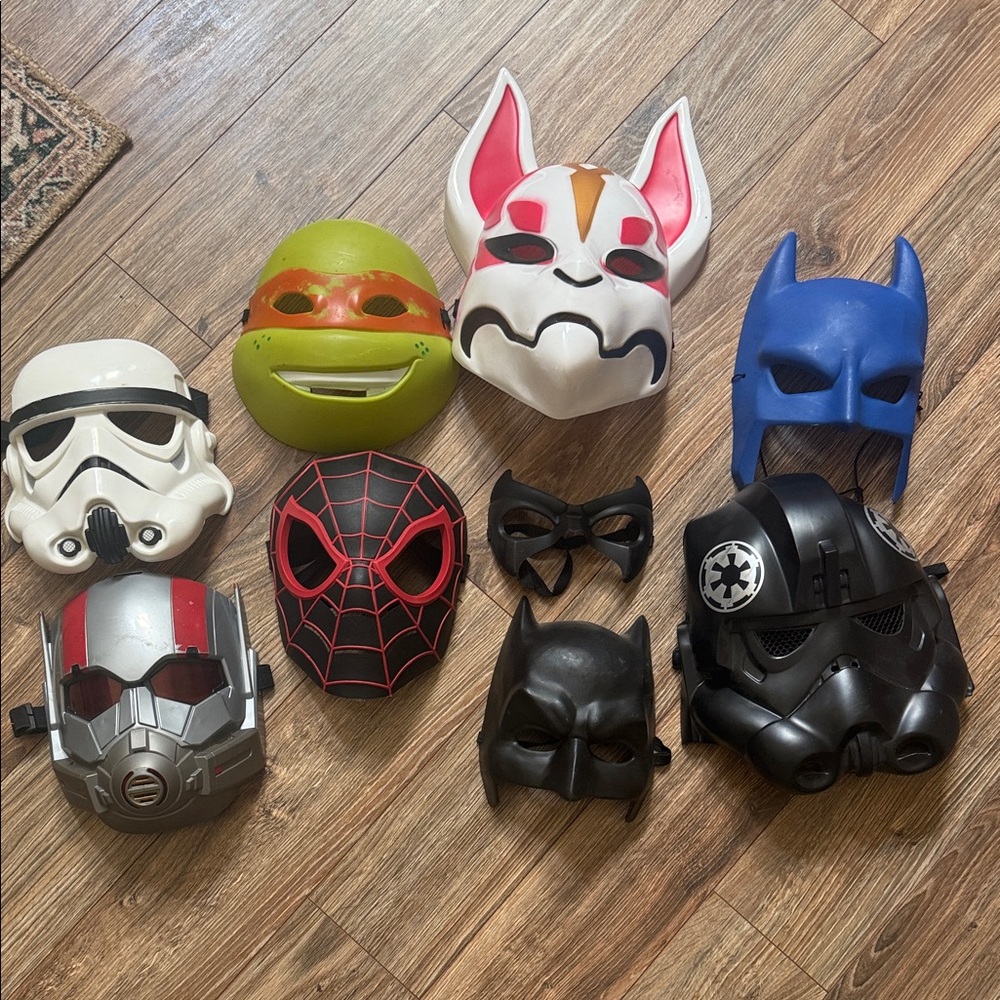 Collection of kids dress up Character Masks